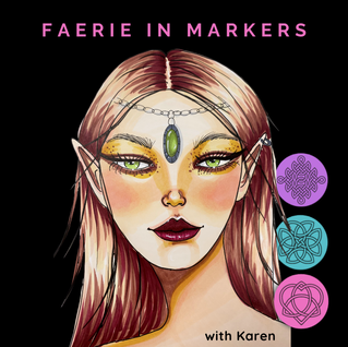 Alcohol Marker Fairy Drawing Lesson with Karen Campbell Artist