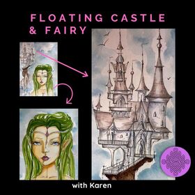 Easy Watercolor Fairy Online Art Lesson with Karen Campbell in the Celtic Collective