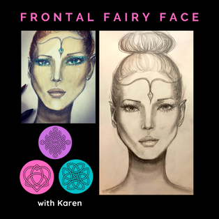 Easy Fairy Face Drawing in Graphite & Watercolor Wash Online Art Lesson with Karen Campbell Artist 